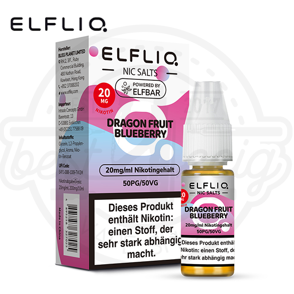 Elfbar Elfliq NicSalt Dragon Fruit Blueberry