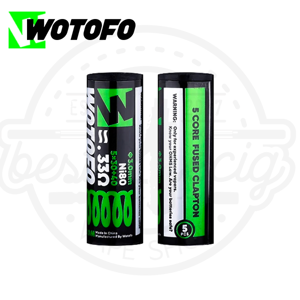 wotofo_prebuilt_ni80_5core_fused_clapton_coil Wotofo Prebuilt Ni80 5 Core Fused Clapton Coil 0,33 Ohm (5 Stück)