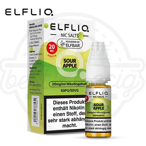 Elfbar Elfliq NicSalt Sour Apple 10ml