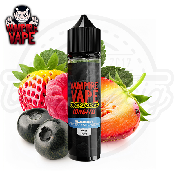 Vampire Vape Overdosed Aroma Blueberry Raspberry Strawberry 10ml Vampire Vape Overdosed Aroma Blueberry Raspberry Strawberry 10ml