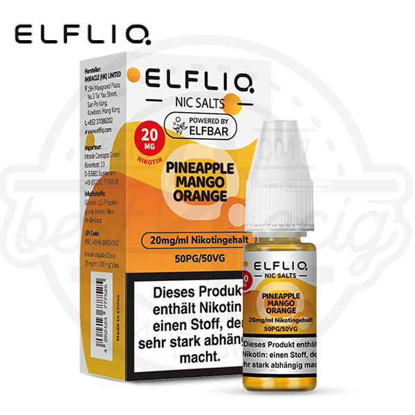 Elfbar Elfliq NicSalt Pineapple Mango Orange 10ml