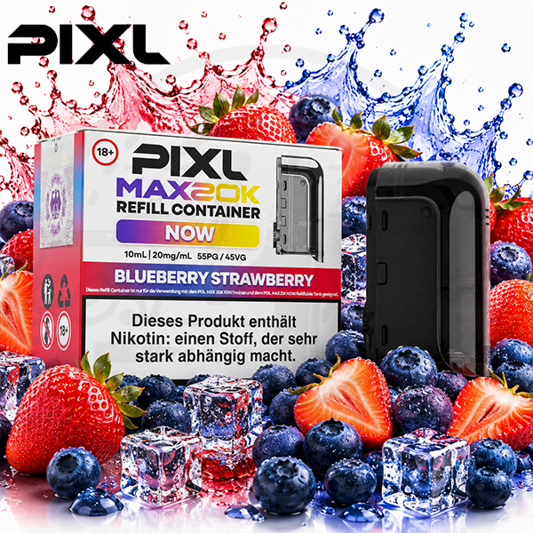 PIXL MAX 20K Refill Container Blueberry Strawberry 10ml