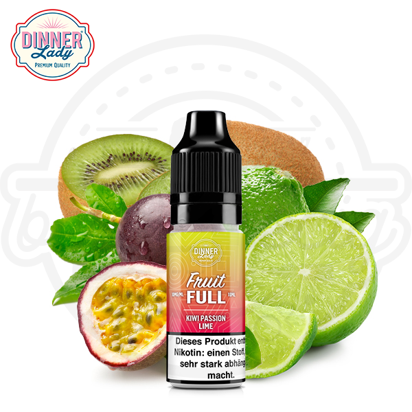 Dinner Lady Fruit Full NicSalt Kiwi Passion Lime 10ml