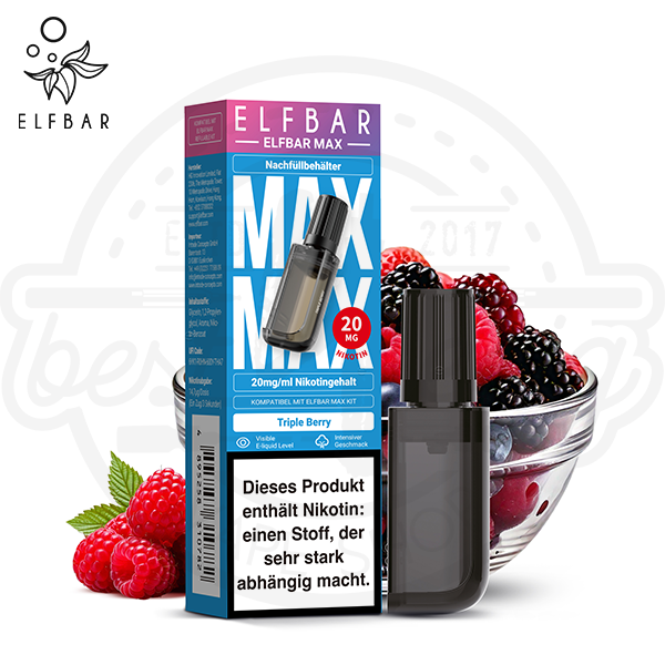 Elfbar Max Nachfüllbehälter Triple Berry 10ml