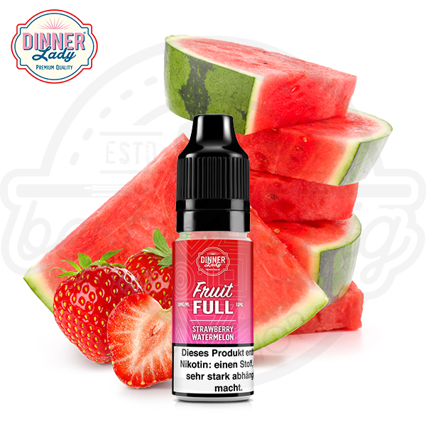 Dinner Lady Fruit Full NicSalt Strawberry Watermelon 10ml