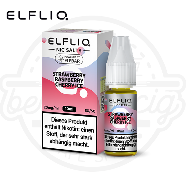 Elfbar Elfliq NicSalt Strawberry Raspberry Cherry Ice 10ml