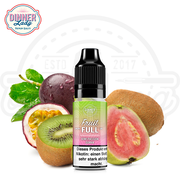 Dinner Lady Fruit Full NicSalt Kiwi Passion Guava 10ml