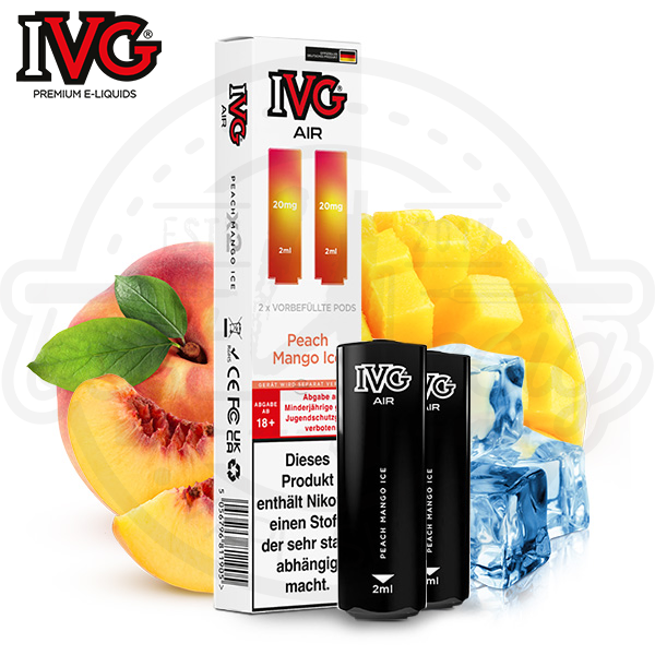 IVG Air 2in1 Pods Peach Mango Ice NicSalt 2x 2ml