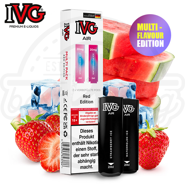 IVG Air Multi Flavour Pods Red Edition NicSalt 2x 2ml