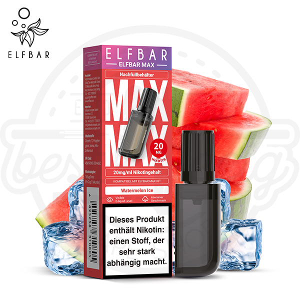 Elfbar Max Nachfüllbehälter Watermelon Ice 10ml
