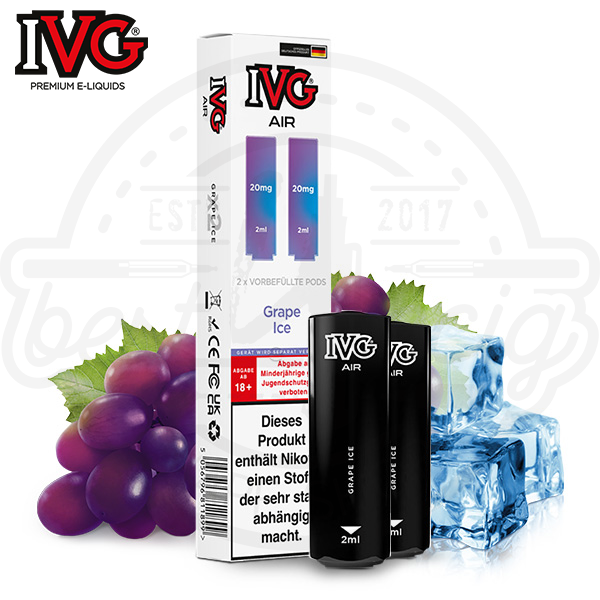 IVG Air 2in1 Pods Grape Ice NicSalt 2x 2ml