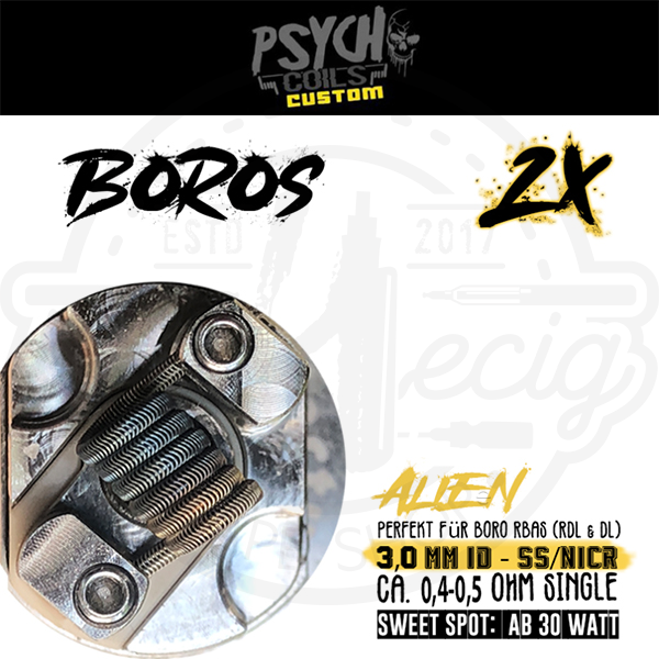 Psycho Coils Custom Boro Coils