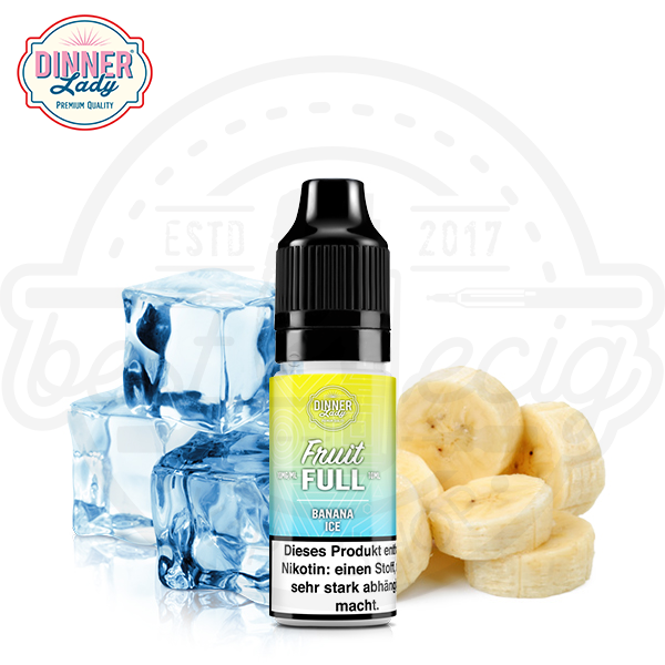 Dinner Lady Fruit Full NicSalt Banana Ice 10ml