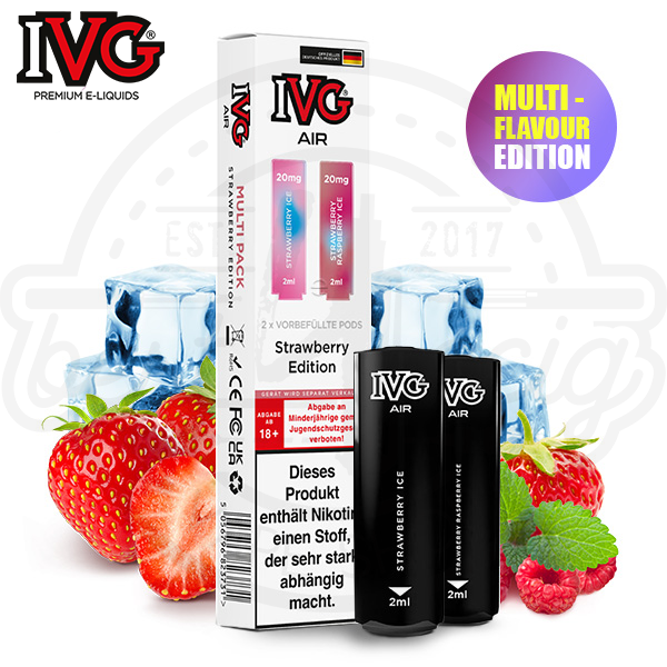 IVG Air Multi Flavour Pods Strawberry Edition NicSalt 2x 2ml