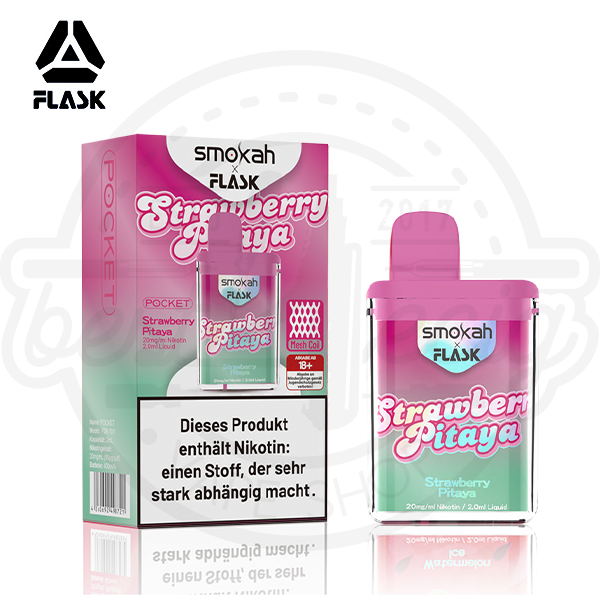 Flask X Pocket Einweg Vape - Strawberry Pitaya 20mg