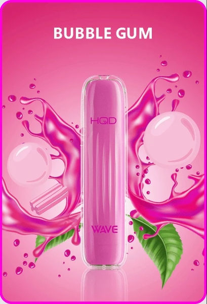 HQD Wave Einweg Vape Pen - Bubble Gum 20mg