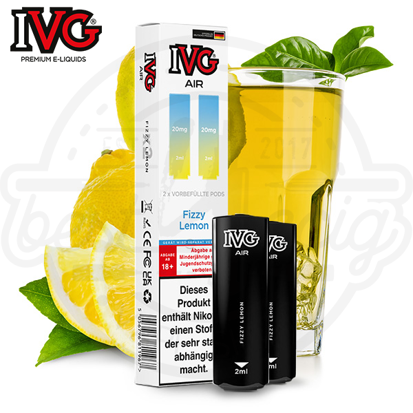 IVG Air 2in1 Pods Fizzy Lemon NicSalt 2x 2ml