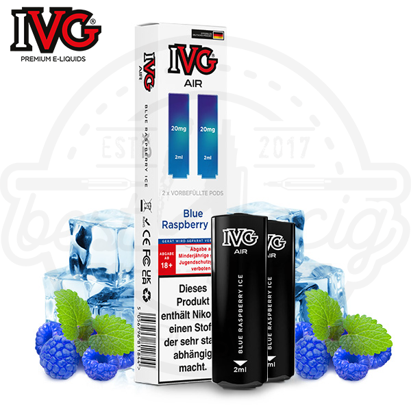 IVG Air 2in1 Pods Blue Raspberry Ice NicSalt 2x 2ml