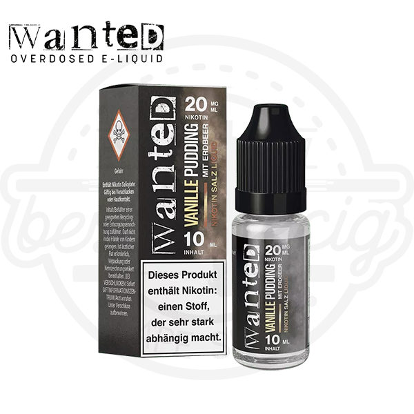 Wanted NicSalt Vanillepudding mit Erdbeer 10ml