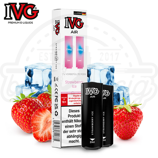 IVG Air 2in1 Pods Strawberry Ice NicSalt 2x 2ml