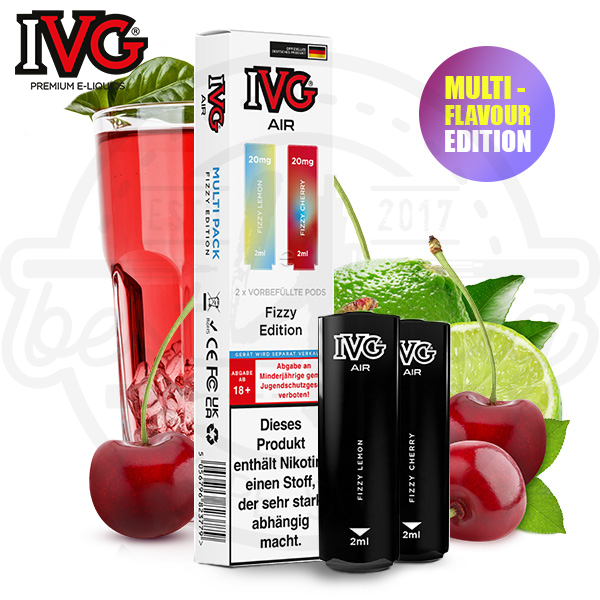 IVG Air Multi Flavour Pods Fizzy Edition NicSalt 2x 2ml