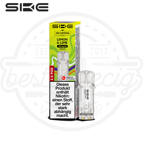 SKE Crystal Plus Pod Lemon & Lime NicSalt 2x 2ml