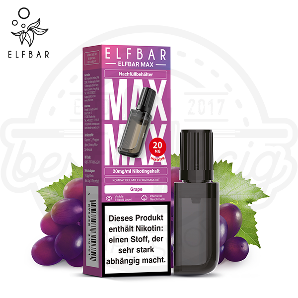 Elfbar Max Nachfüllbehälter Grape 10ml
