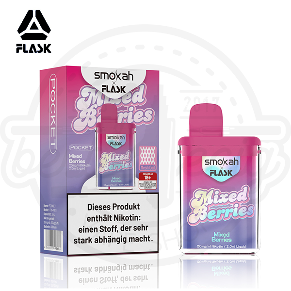 Flask X Pocket Einweg Vape - Mixed Berries 20mg