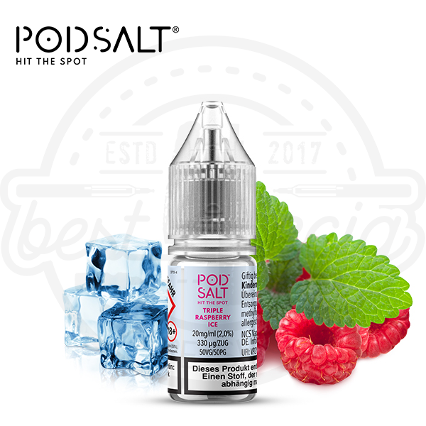 Pod Salt XTRA NicSalt Triple Raspberry Ice 10ml