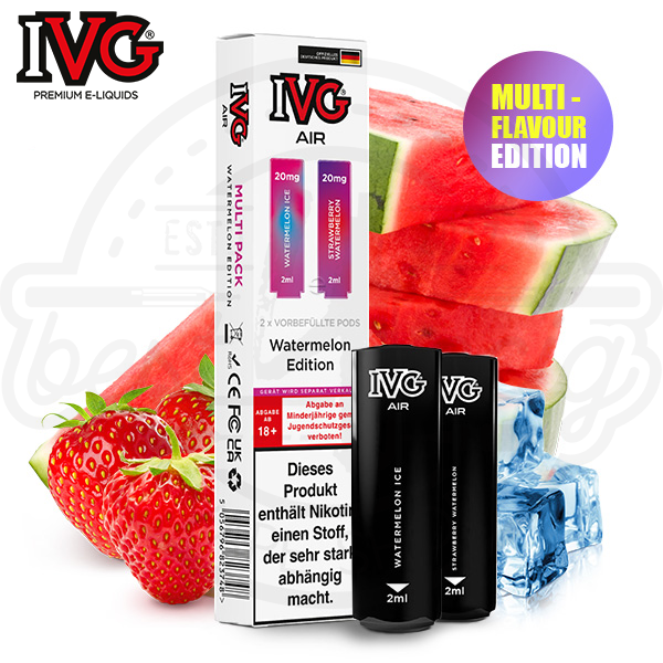 IVG Air Multi Flavour Pods Watermelon Edition NicSalt 2x 2ml